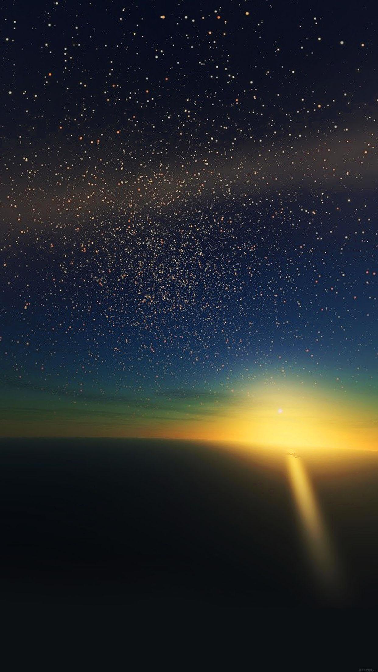 1242x2208 Stars Shine Horizon Space Sky Nature Android wallpaper HD wallpaper