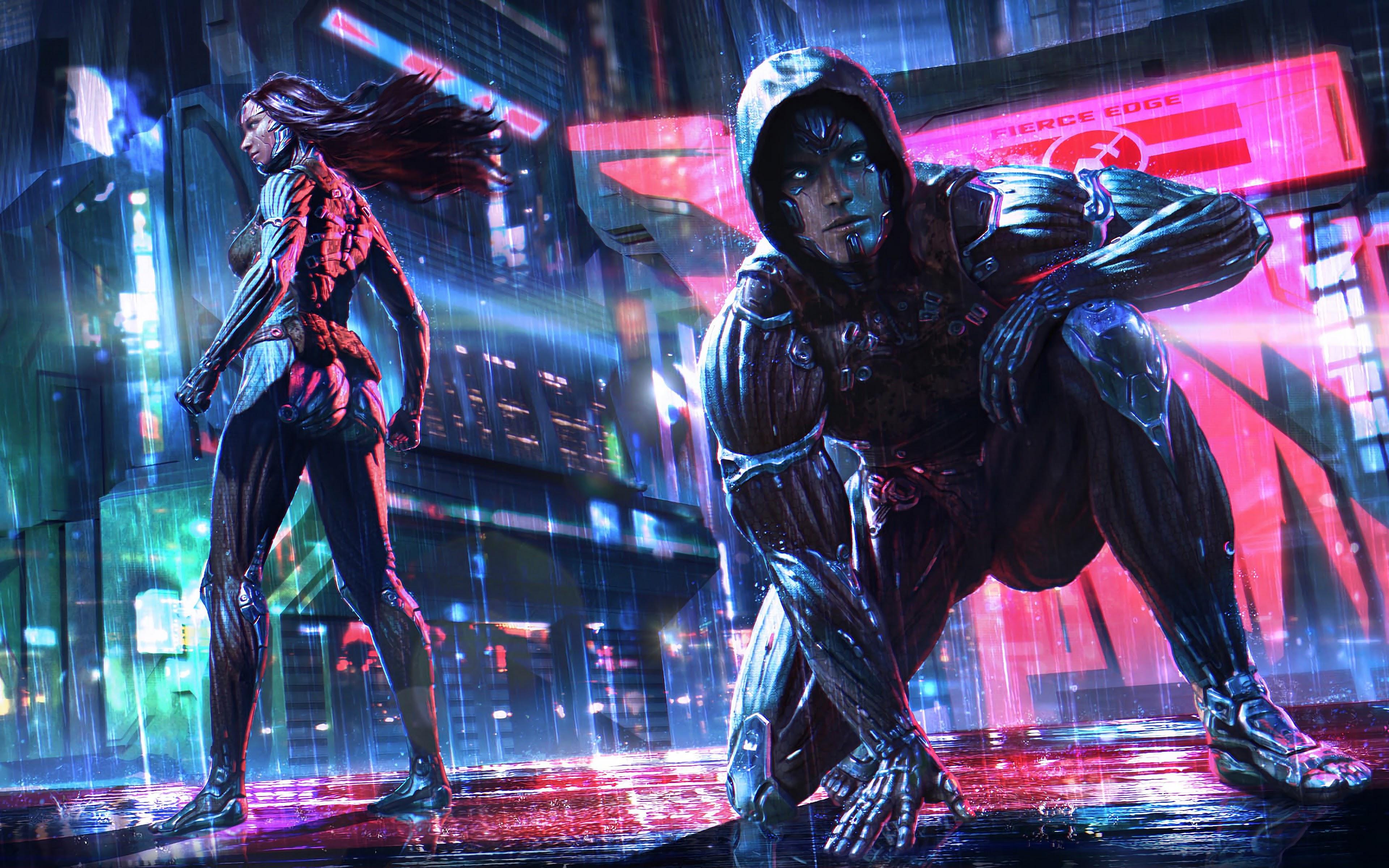 3840x2400 Cyberpunk Sci Fi Digital Art 4K Wallpaper
