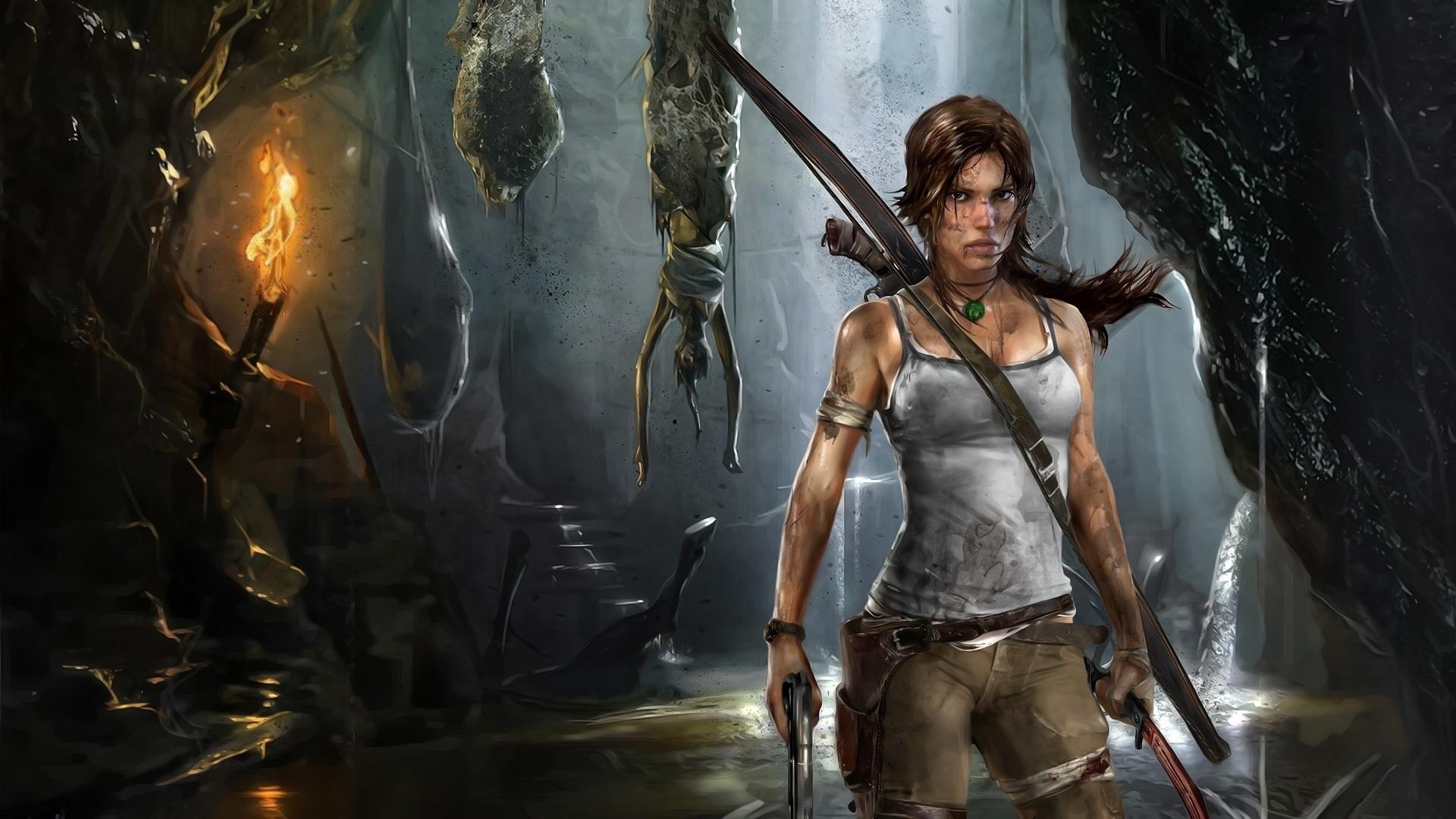 1920x1080 Wallpaper Lara Croft in Tomb Raider 9 wide 1920x1080 Full HD 2K Picture, Image
