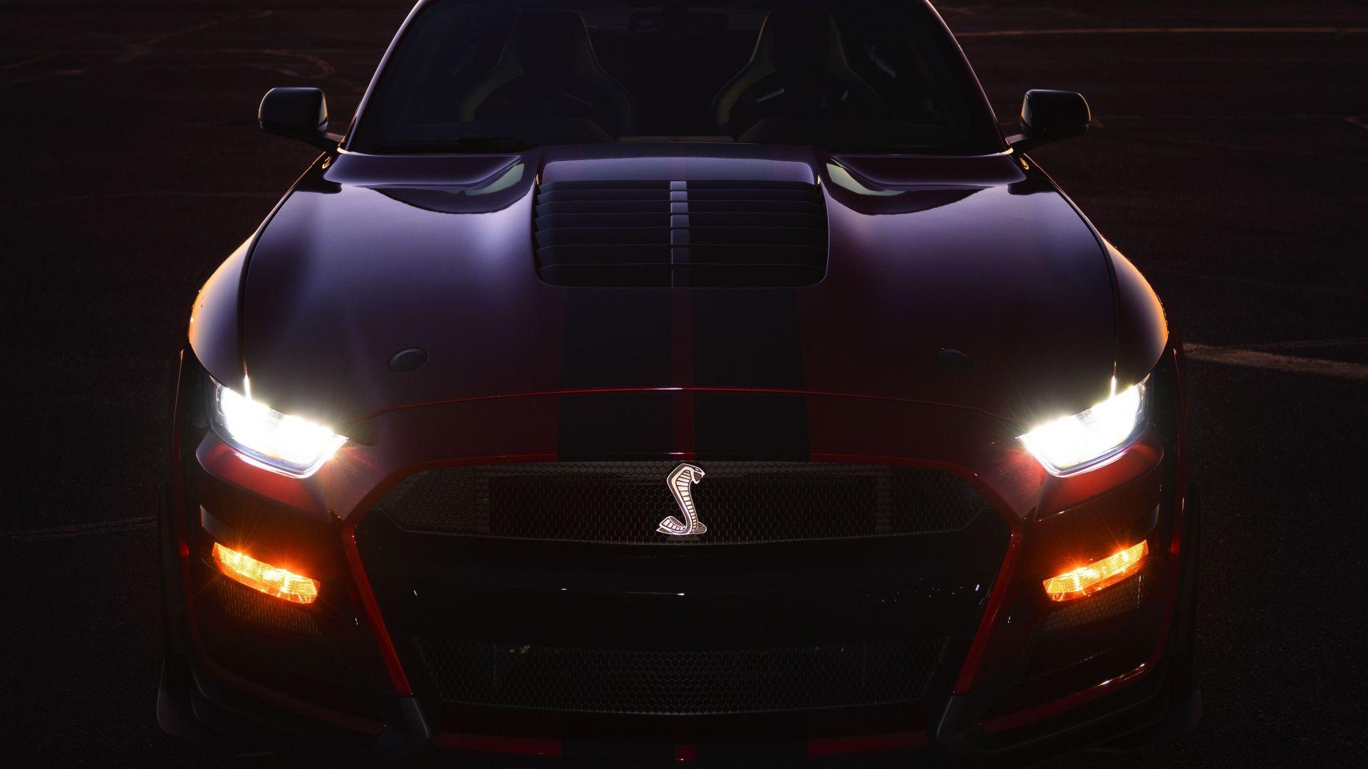 1920x1080 Desktop wallpaper 2020 car, ford mustang shelby gt dark, muscle car, HD image, picture, background, 0650f4