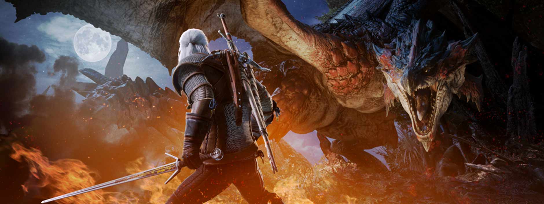 1880x704 Capcom reveals more details on Monster Hunter World: Iceborne and The Witcher 3 crossover