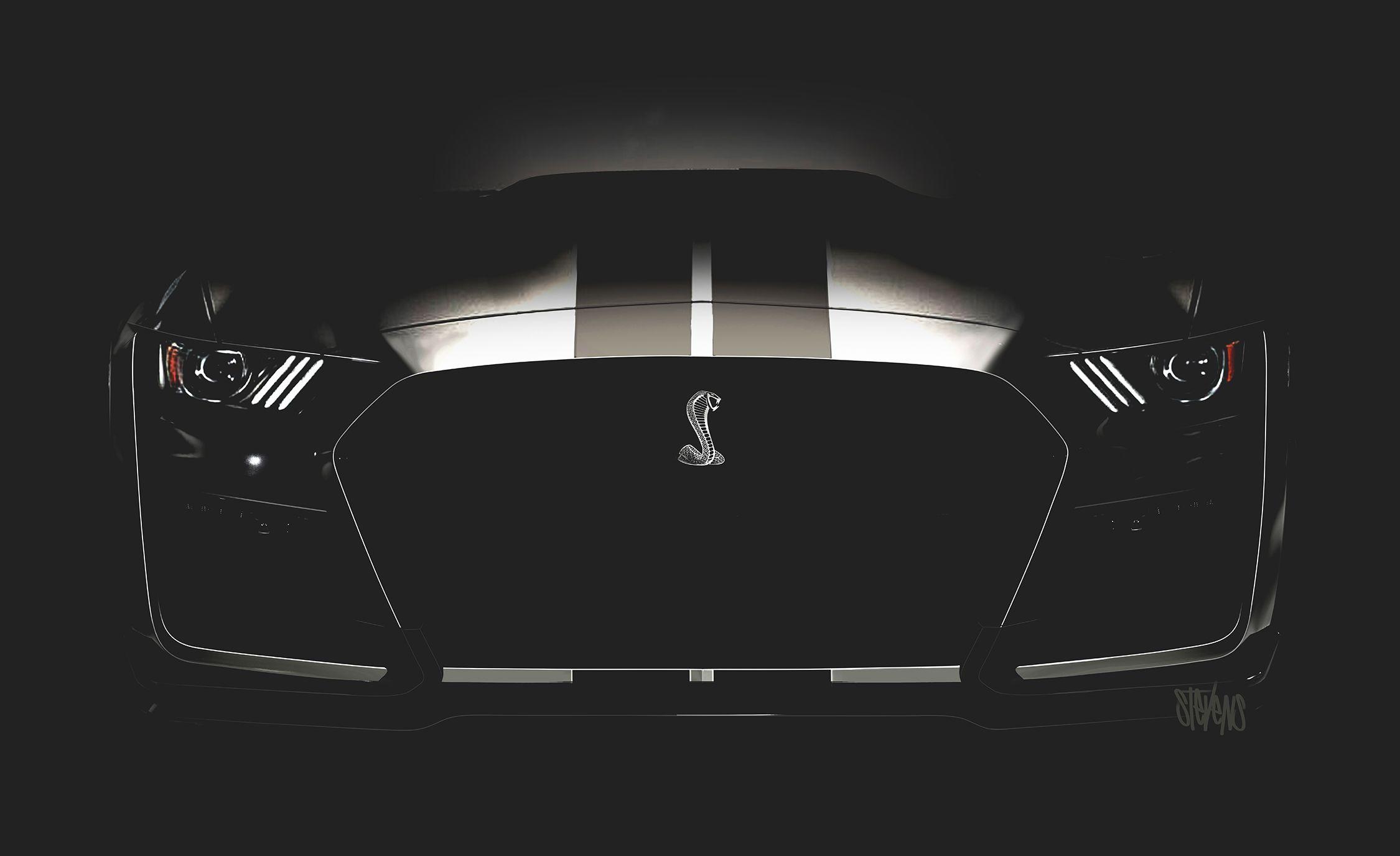2250x1375 Black Ford Mustang Shelby Gt500 Wallpaper