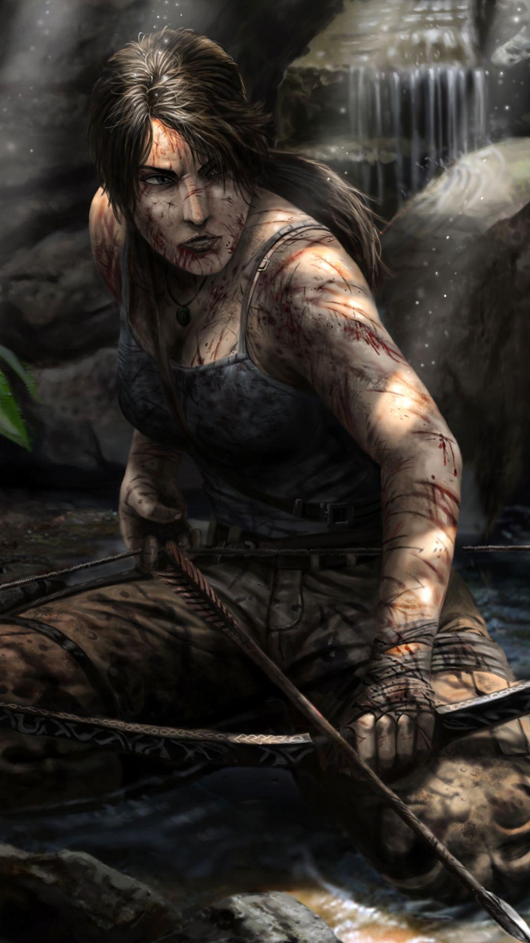 1080x1920 Archer, Lara Croft, video game, artwork wallpaper. Lara croft, Tomb raider, Tomb raider lara croft