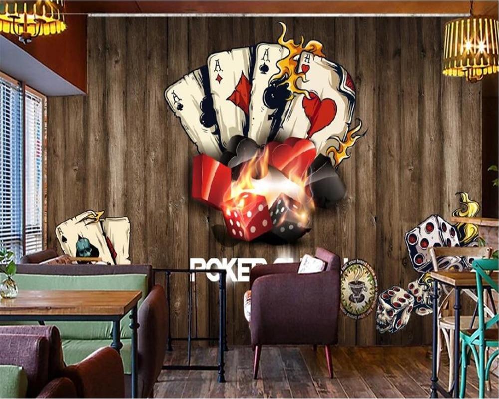 1000x800 Custom wallpaper 3D фотообои large mural retro nostalgic casino bar background wall papers home decor Casino decoration painting. Wallpaper
