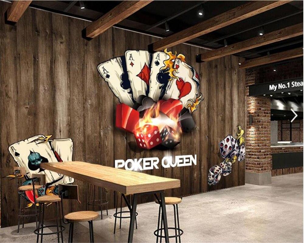 1000x800 Custom wallpaper 3D фотообои large mural retro nostalgic casino bar background wall papers home decor Casino decoration painting. Wallpaper