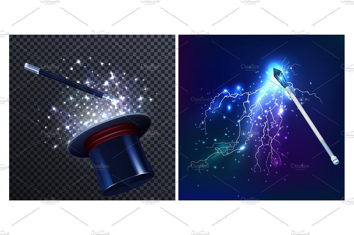 1160x772 Magic Wand Realistic Set. Magic wand, Wands, Magic