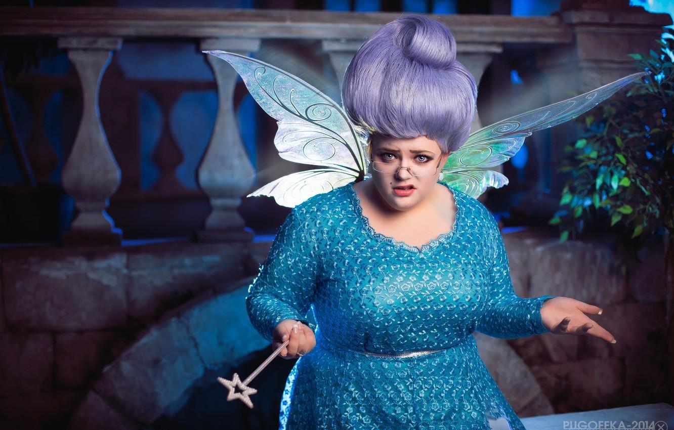 1332x850 Wallpaper woman, cosplay, magic wand, Shrek, Fairy Godmother image for desktop, section фильмы