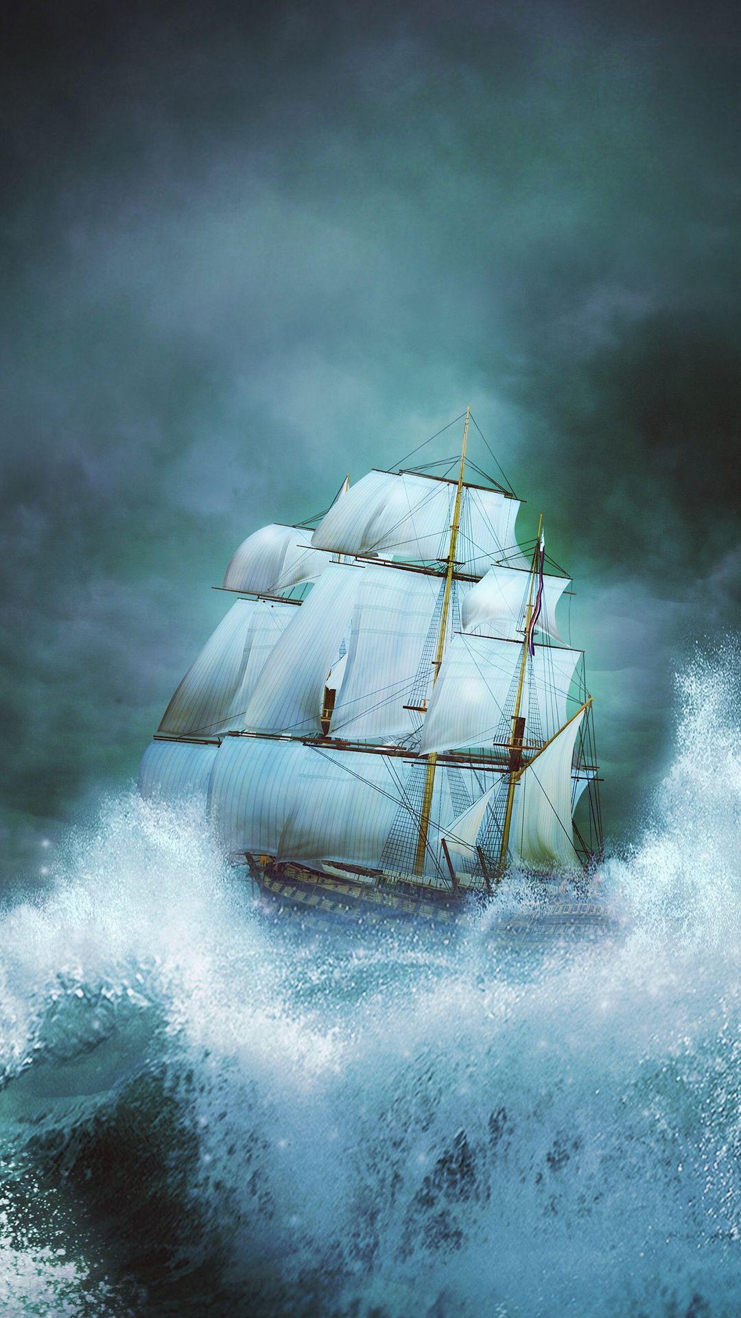 1080x1920 Phone wallpaper from Zedge ship on stormy sea. Canvas prints, Sketches of people, Storm