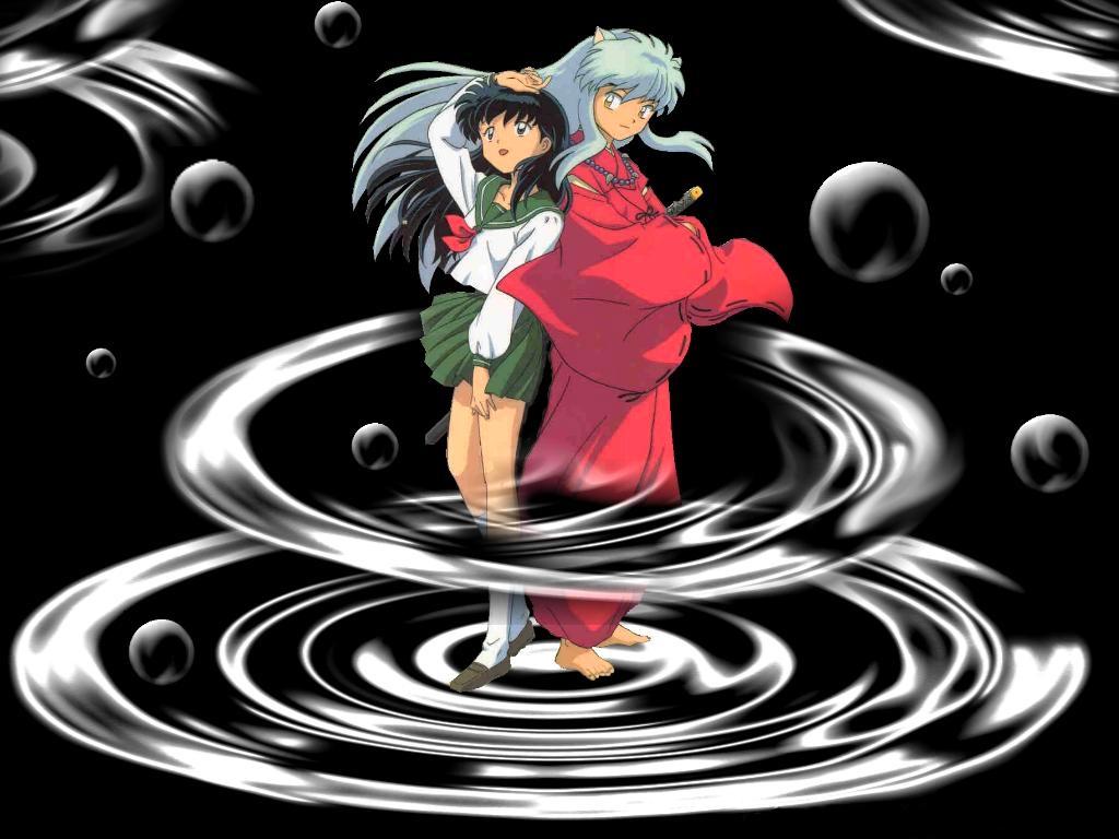 1024x768 InuYasha and Kagome