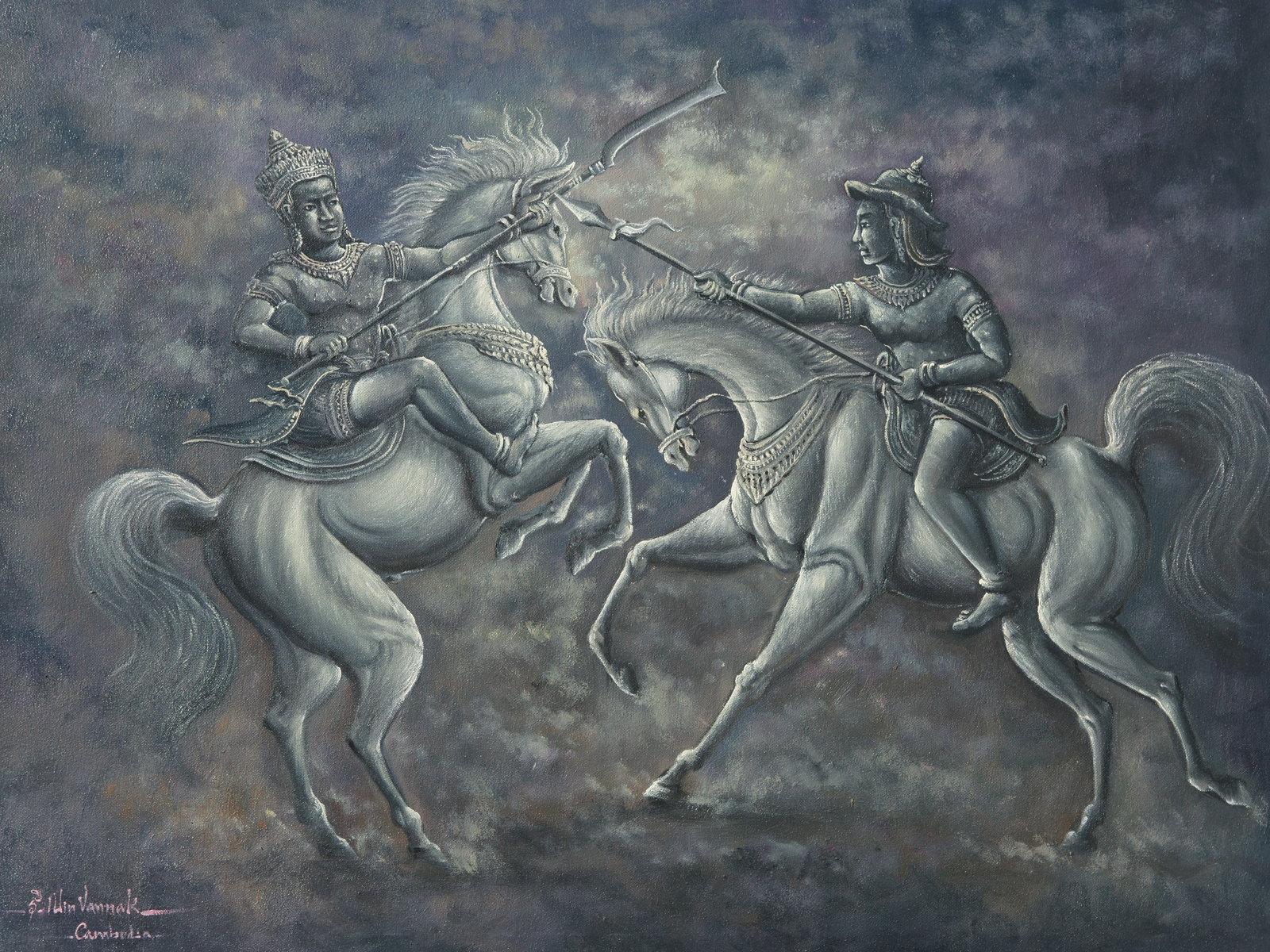 1600x1200 Free download Khmer art Khmer king fighting with Siam [1600x1200] for your Desktop, Mobile & Tablet. Explore Khmer Wallpaper. Cambodia Wallpaper HD, Angkor Wat Picture Wallpaper, Angkor Wat Desktop Wallpaper