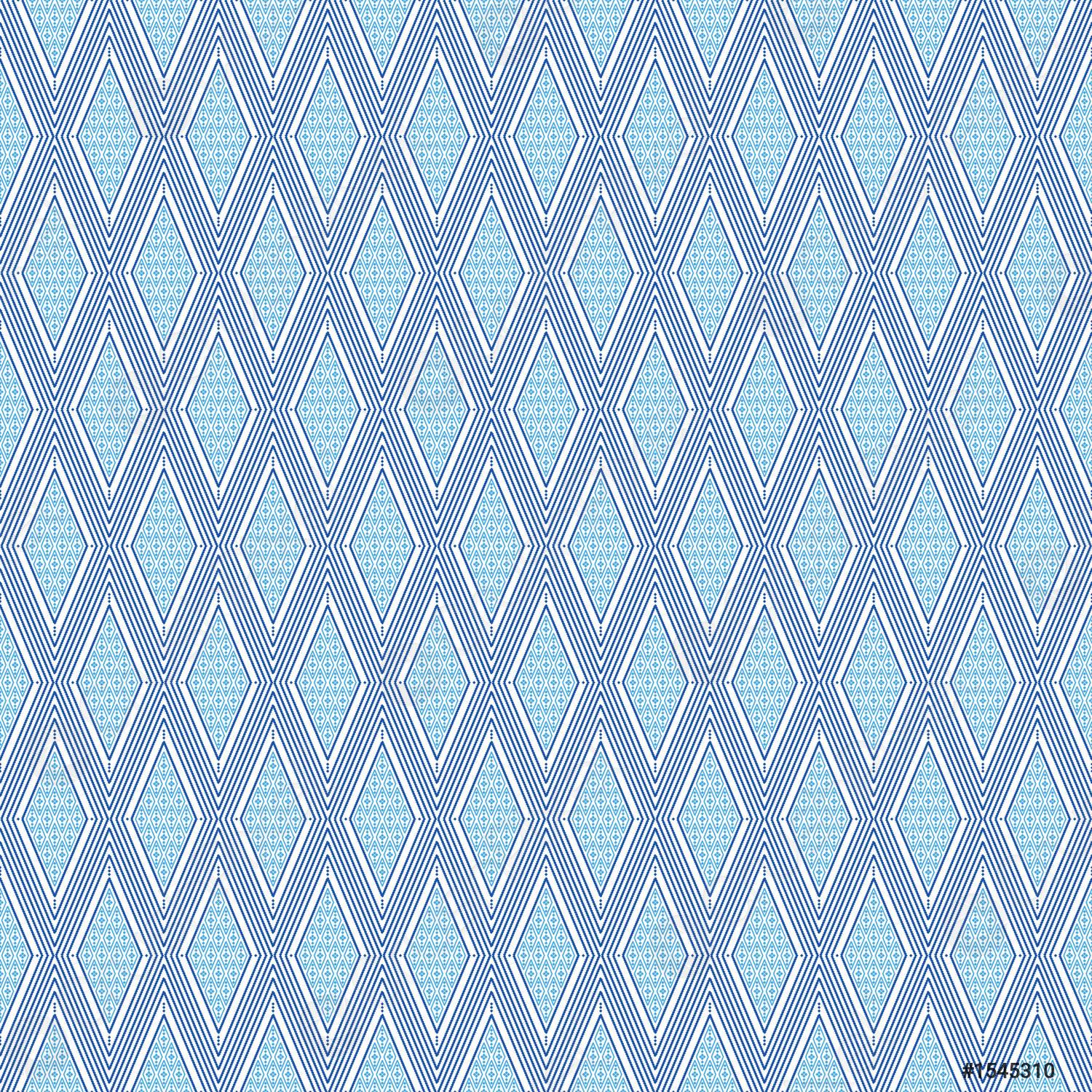 1500x1500 Seamless Thai pattern blue and white modern shape for design
