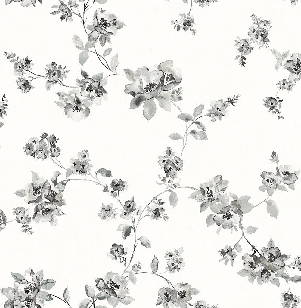 1000x1024 Chesapeake 3115 24482 Cyrus Black Floral Wallpaper