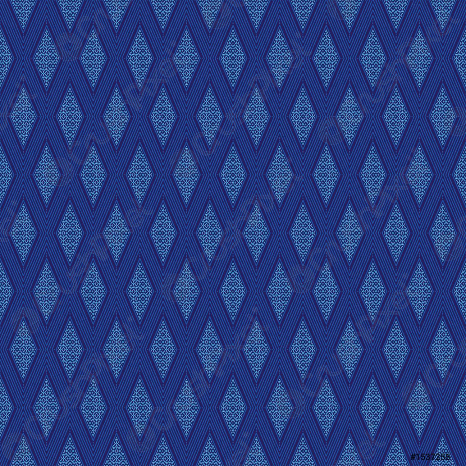 1500x1500 Seamless Thai pattern blue and white modern shape for design