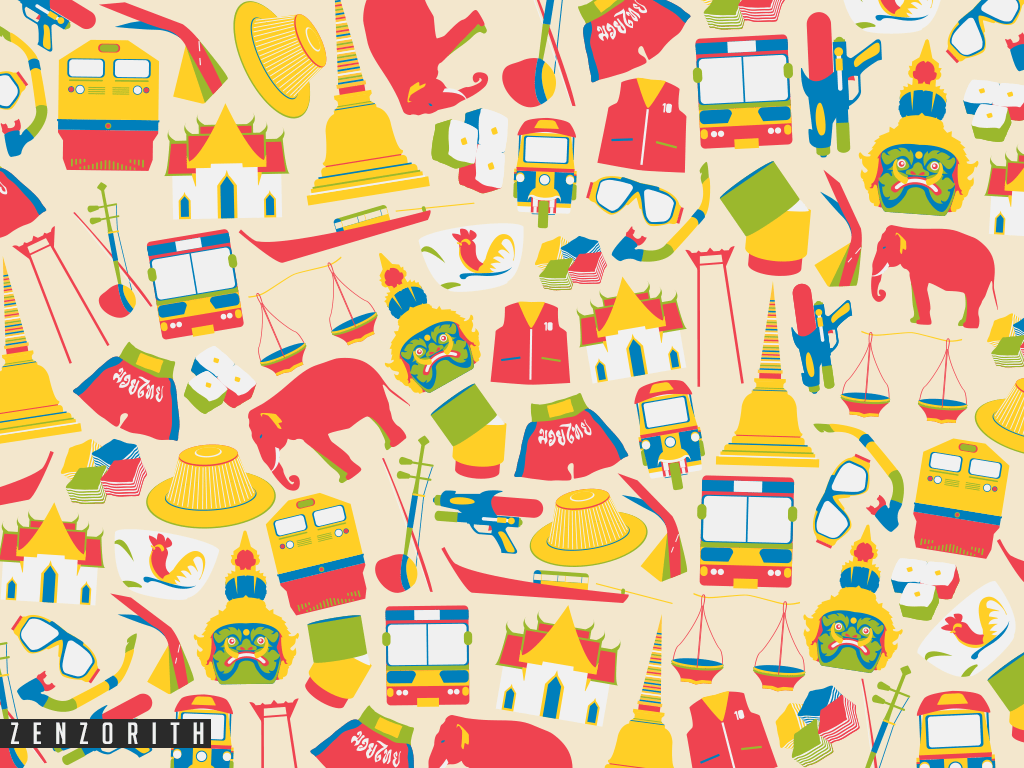 1024x768 Thai doodle pattern. Doodle patterns, Thai pattern, Thai design