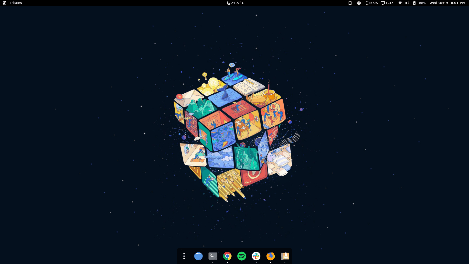 1920x1080 Thinkpad X1 Carbon Gen 2 with Pop!_OS