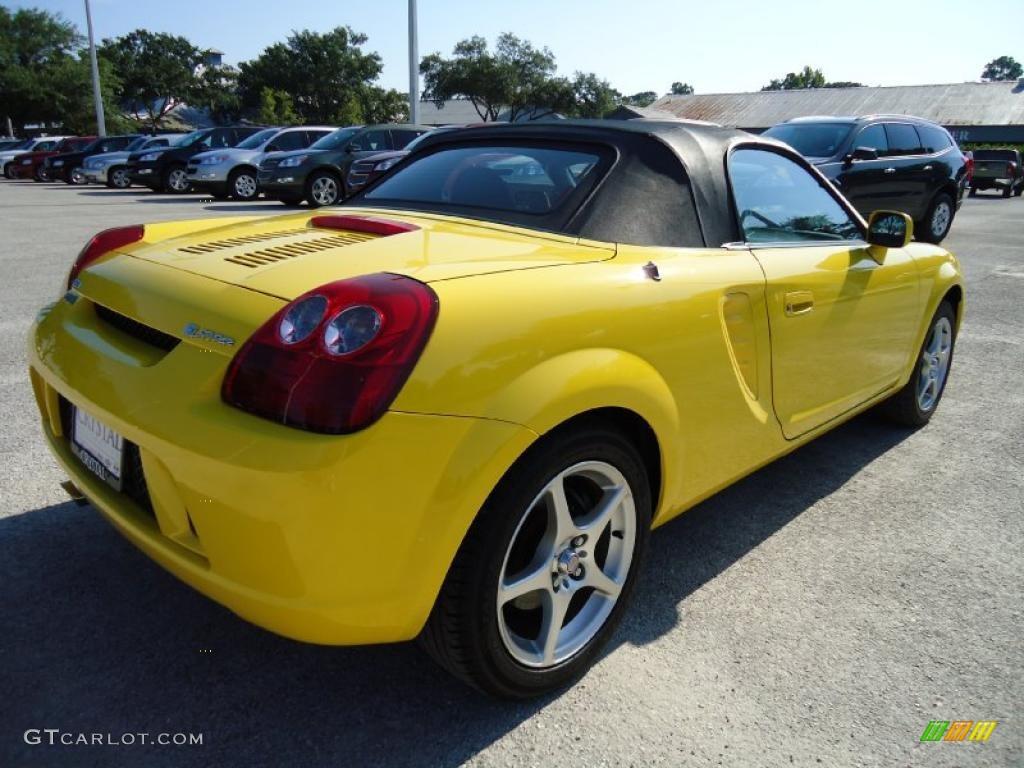 1024x768 Solar Yellow Toyota MR2 Spyder Roadster Photo. GTCarLot.com Color Galleries