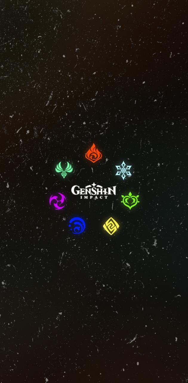630x1280 Elements genshin wallpaper