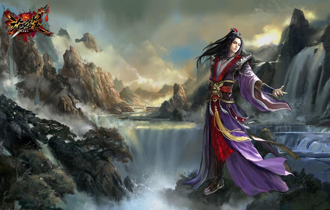 1332x850 Wallpaper the game, anime, art, China, ARPG martial arts "sea of laughter" image for desktop, section игры