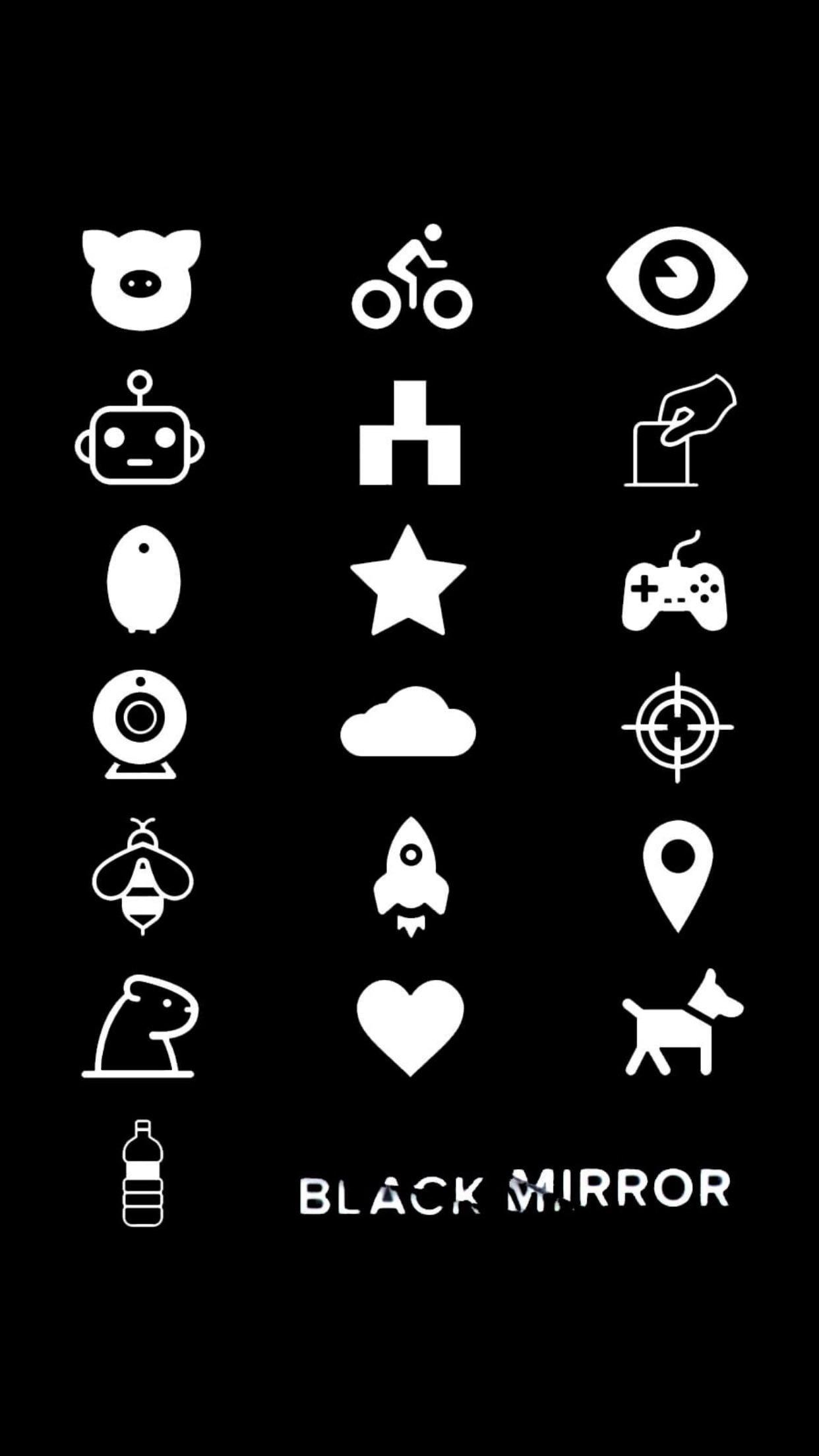 1242x2208 Black Mirror iPhone Wallpaper