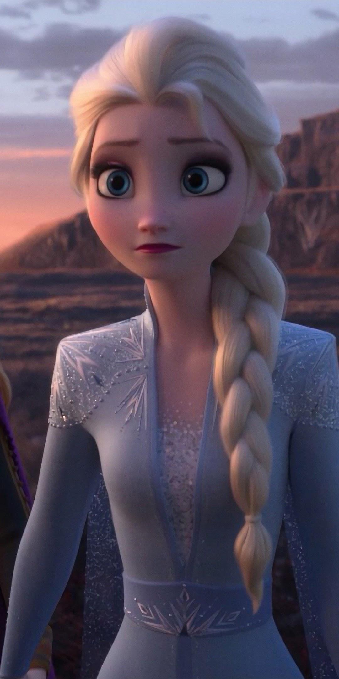 1080x2160 Frozen 2 Elsa Anna 4K Wallpaper