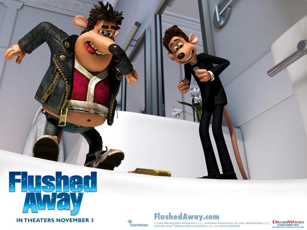 1024x768 Flushed Away Wallpaper