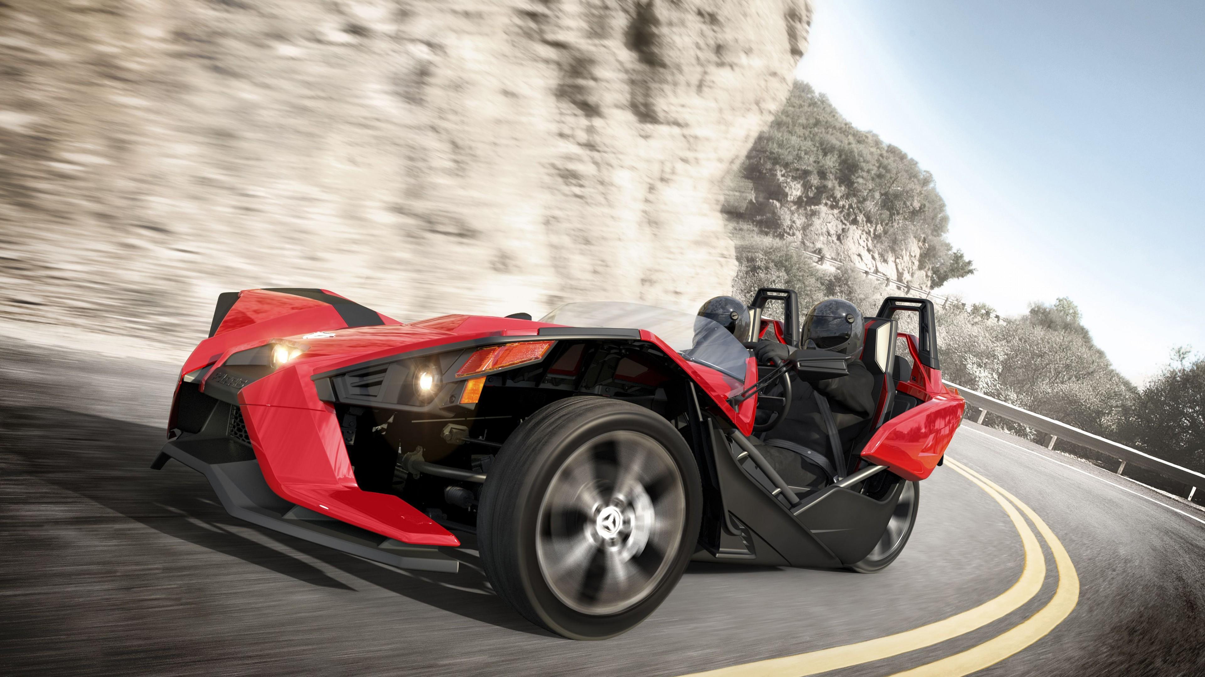 3840x2160 Wallpaper Polaris Slingshot, limited edition, black, Cars & Bikes