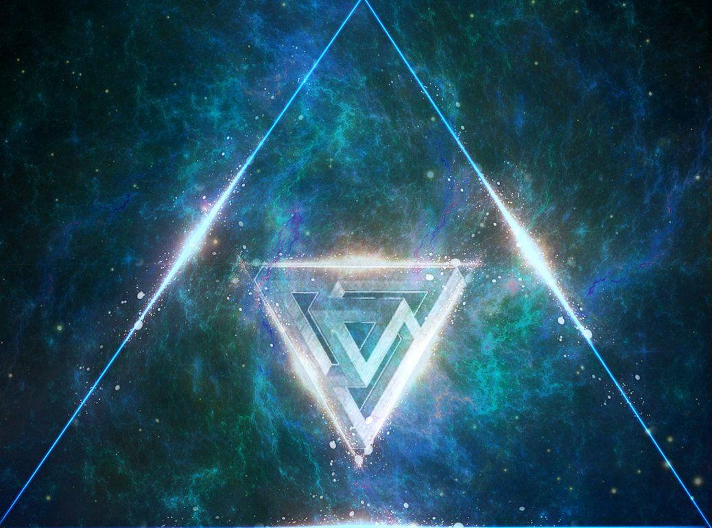 1038x770 Blue triangle wallpaper 1