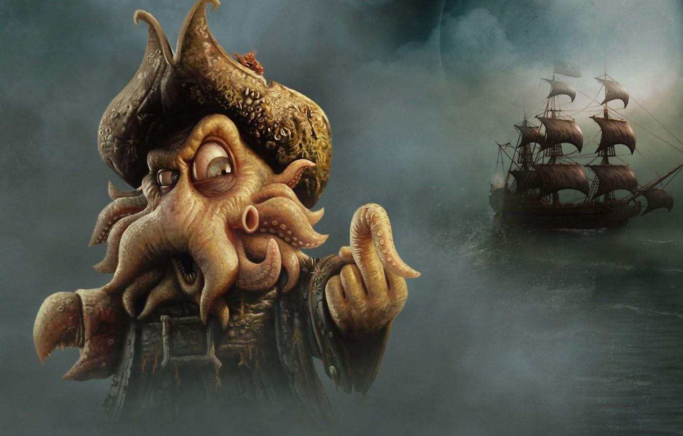1332x850 Wallpaper Ship, Pirate, Davy Jones, Pirates of the Caribbean image for desktop, section фильмы