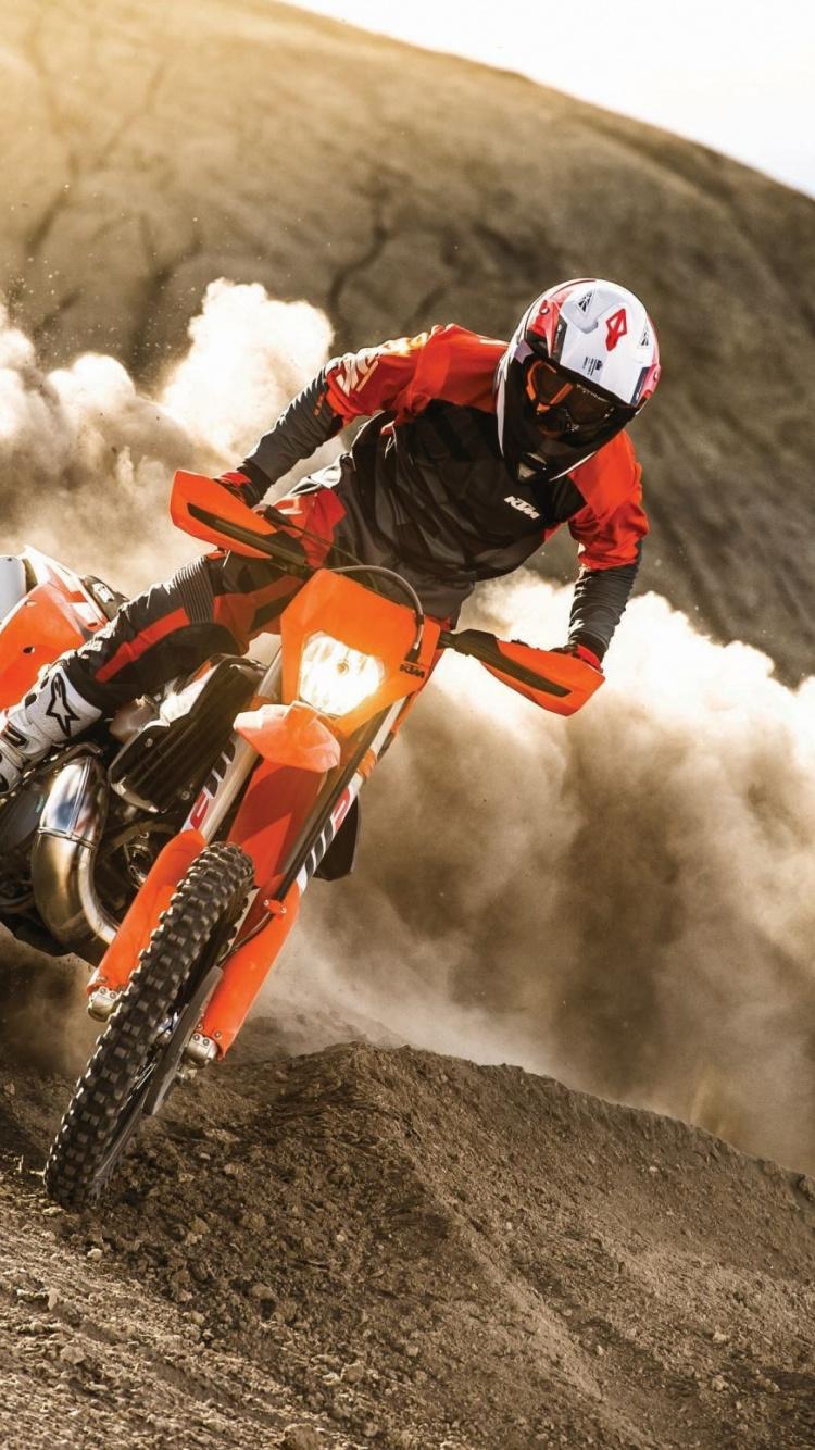 750x1334 Motocross, Dusk, Bike, Race, Wallpaper Motocross Wallpaper HD