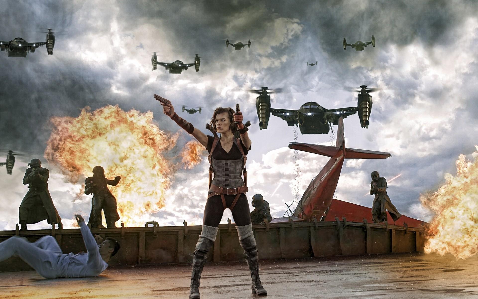 1920x1200 aircraft, Milla, Jovovich, Resident, Evil, Apocalypse Wallpaper HD / Desktop and Mobile Background