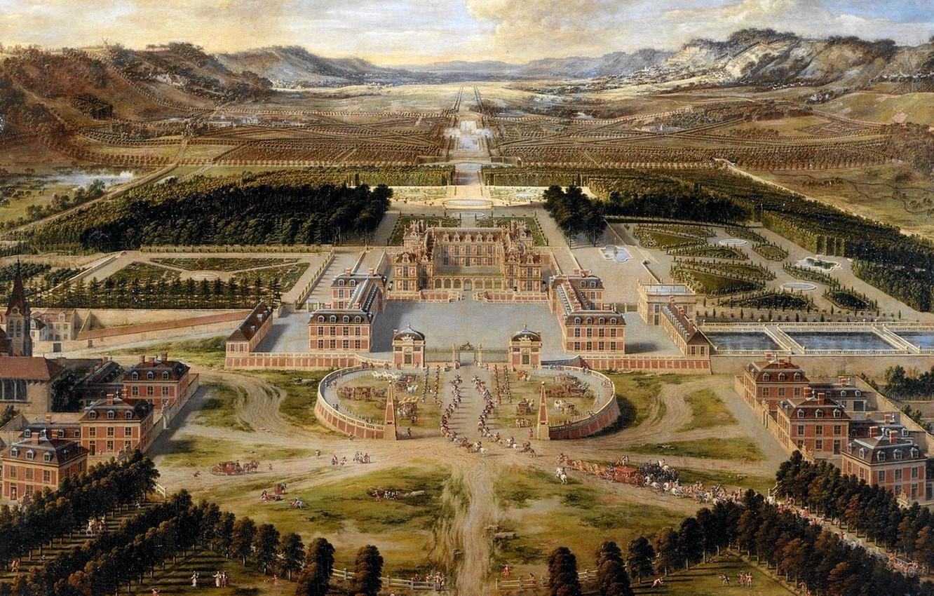 1332x850 Wallpaper picture, painting, painting, palace of Versailles, Pierre Patel image for desktop, section живопись