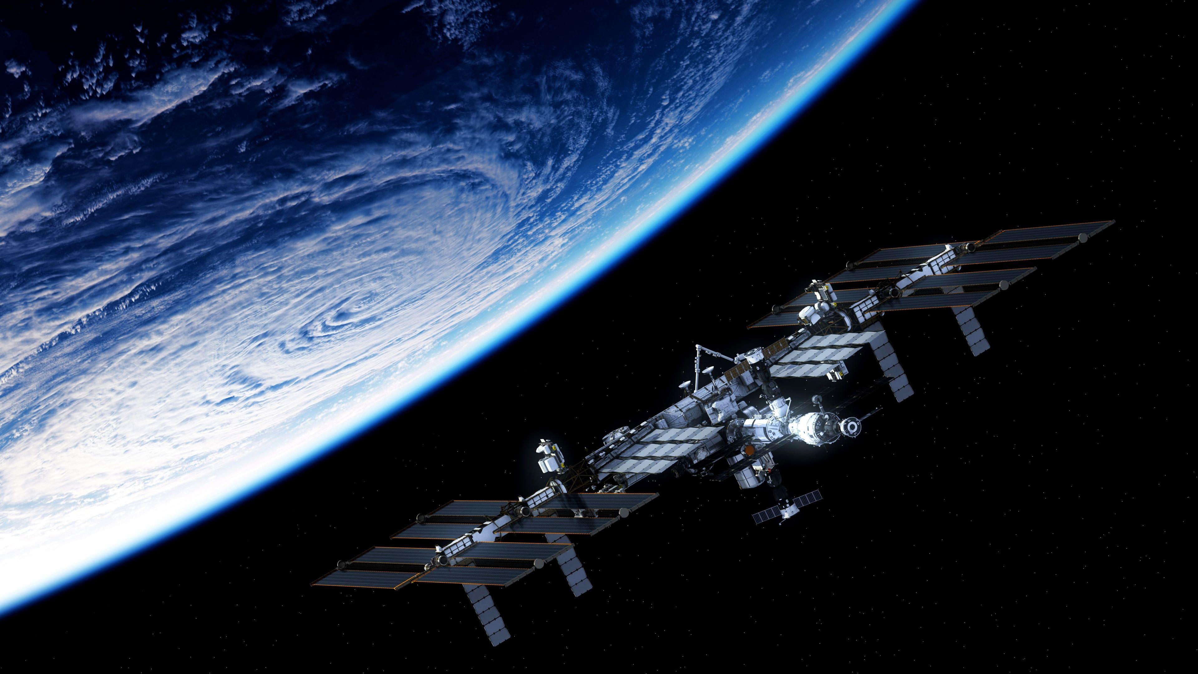 3840x2160 Space Satellite Wallpaper 4K Gallery. Space station, International space station, Outer space