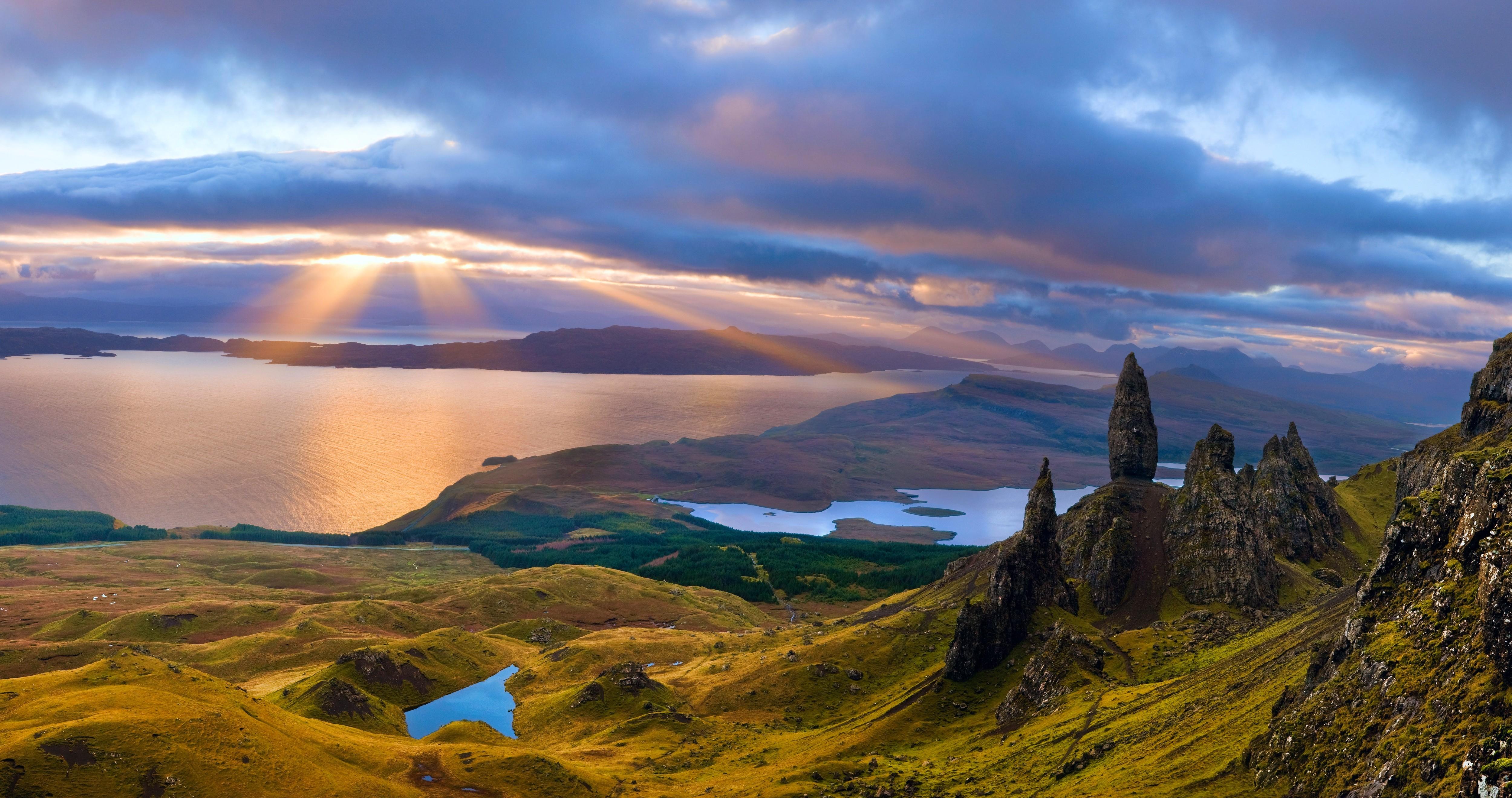 5000x2640 Scottish Highlands Wallpaper HD