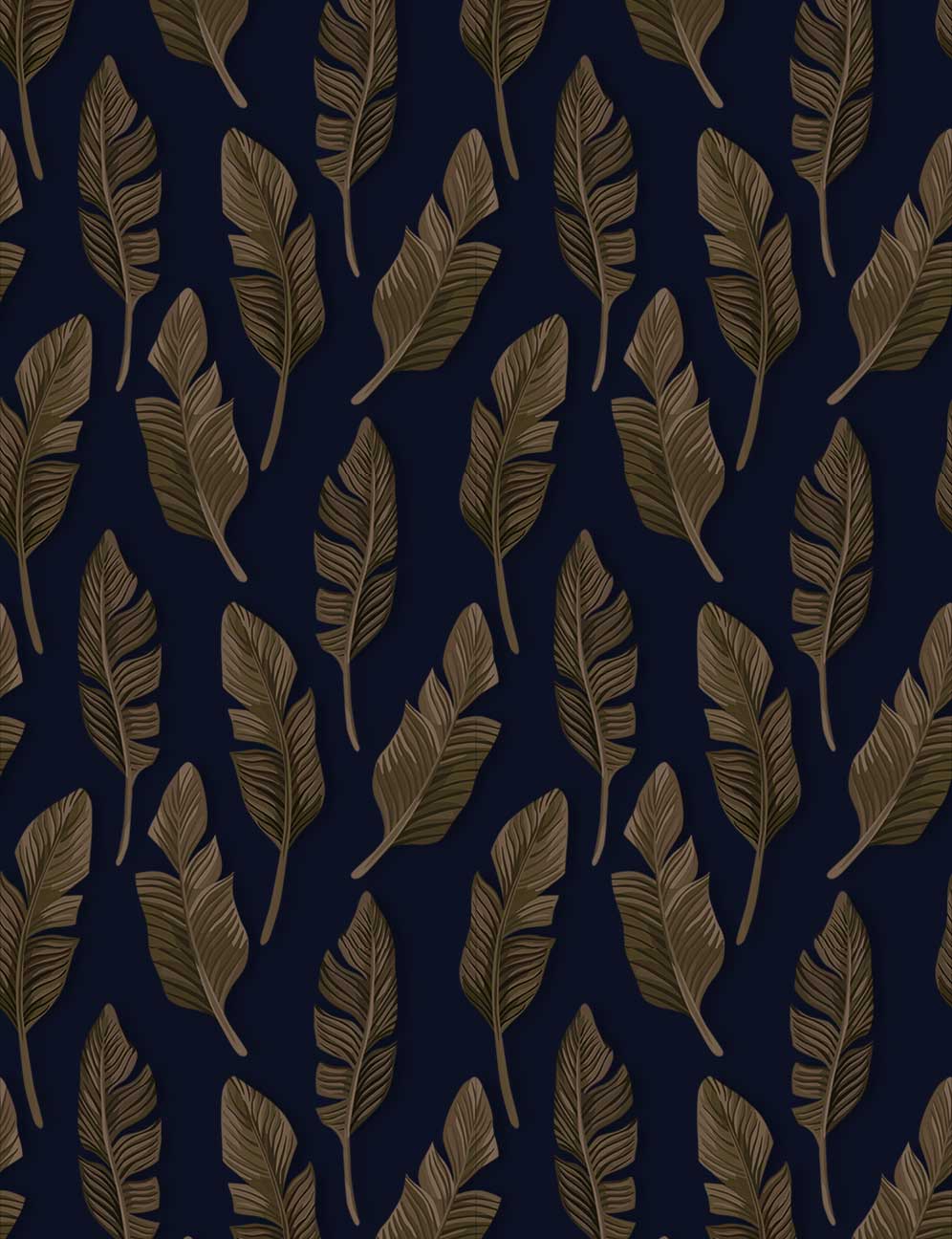 996x1296 Black & Brown Jungle Leaf Wallpaper- Feathr Wallpaper