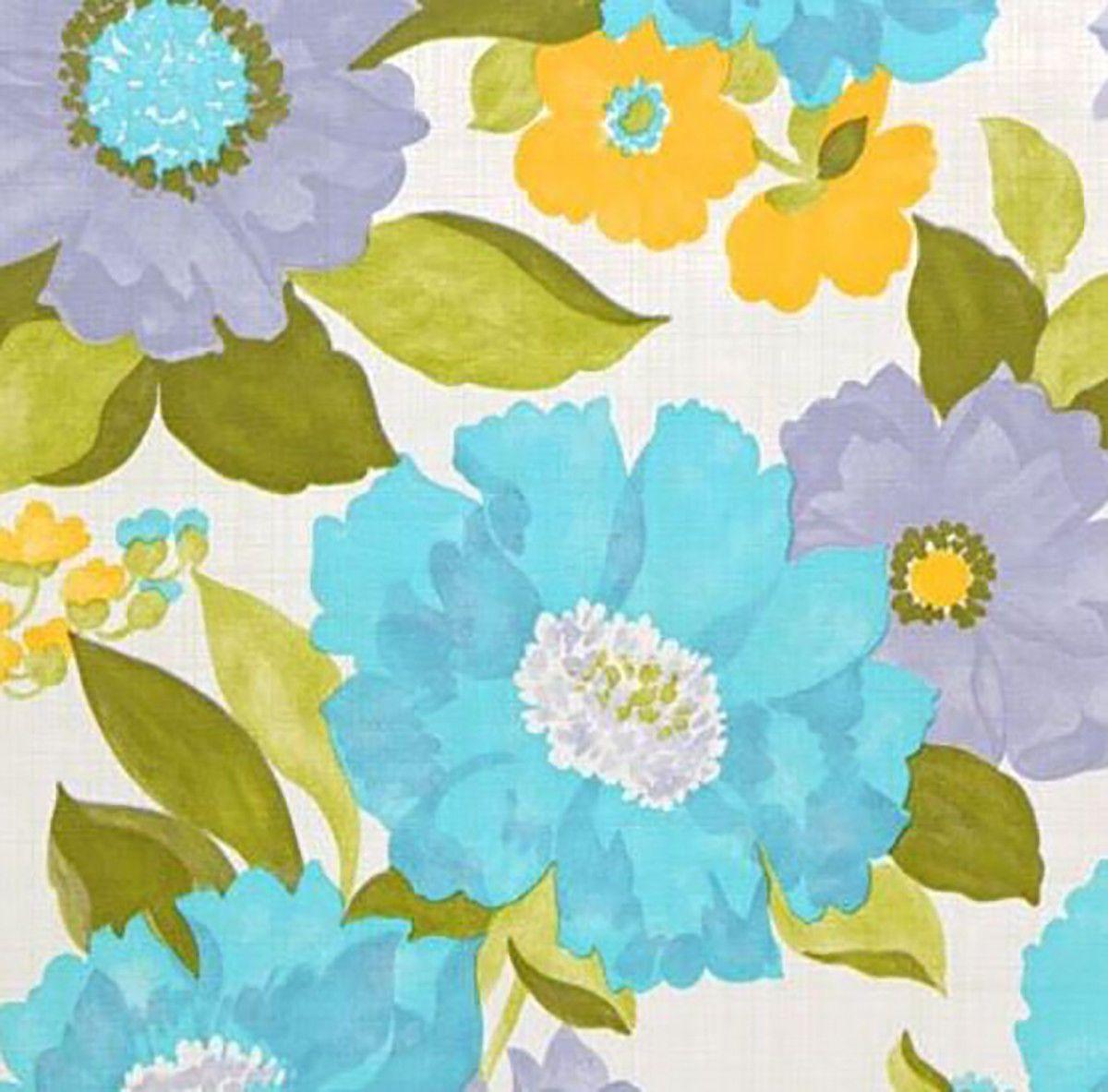 1200x1183 1970S SUPER FAB Retro MOD FLORAL VINTAGE Original Wallpaper 60s 70s
