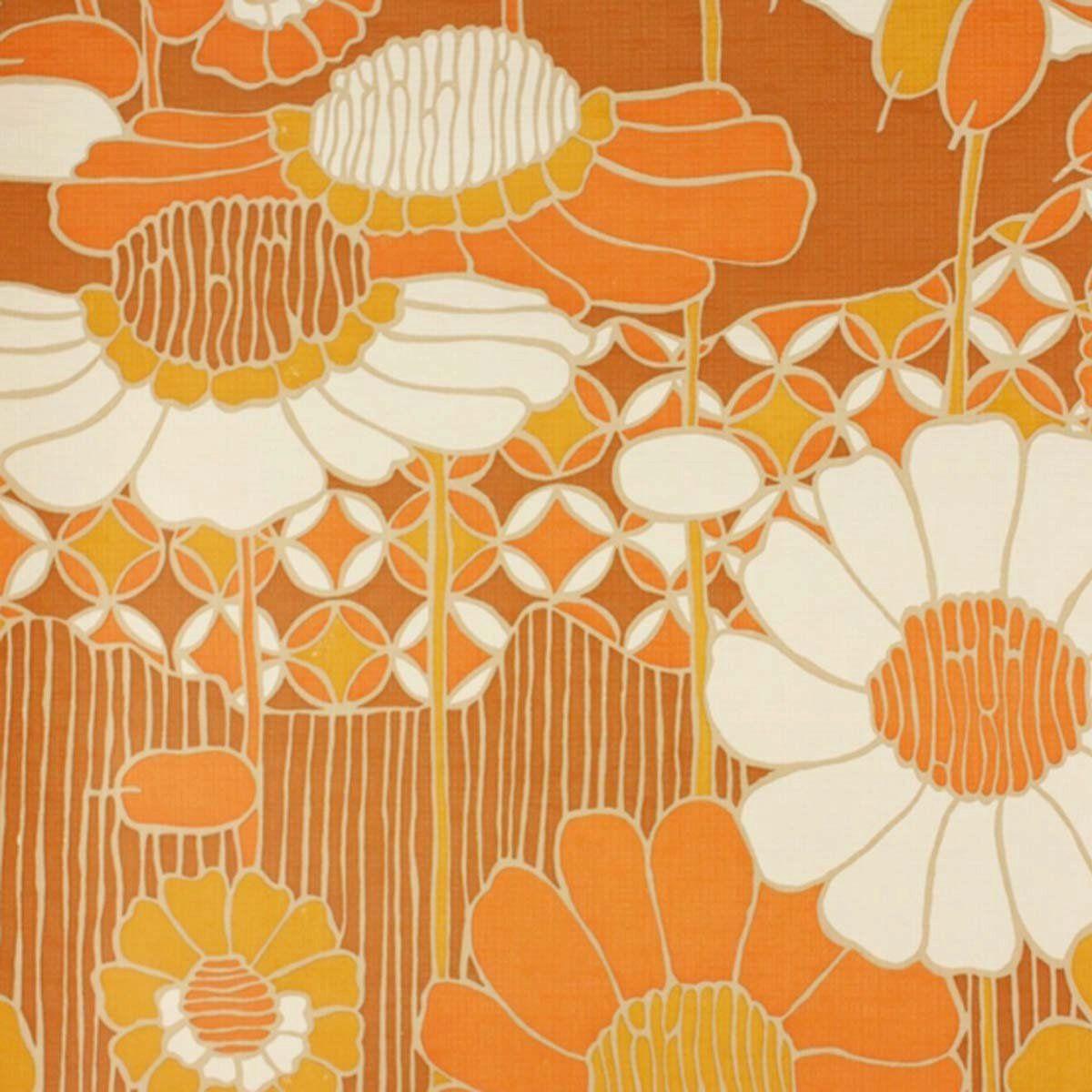 1200x1200 Iconic 1970s Floral Wallpaper Vintage Original 60s 70s