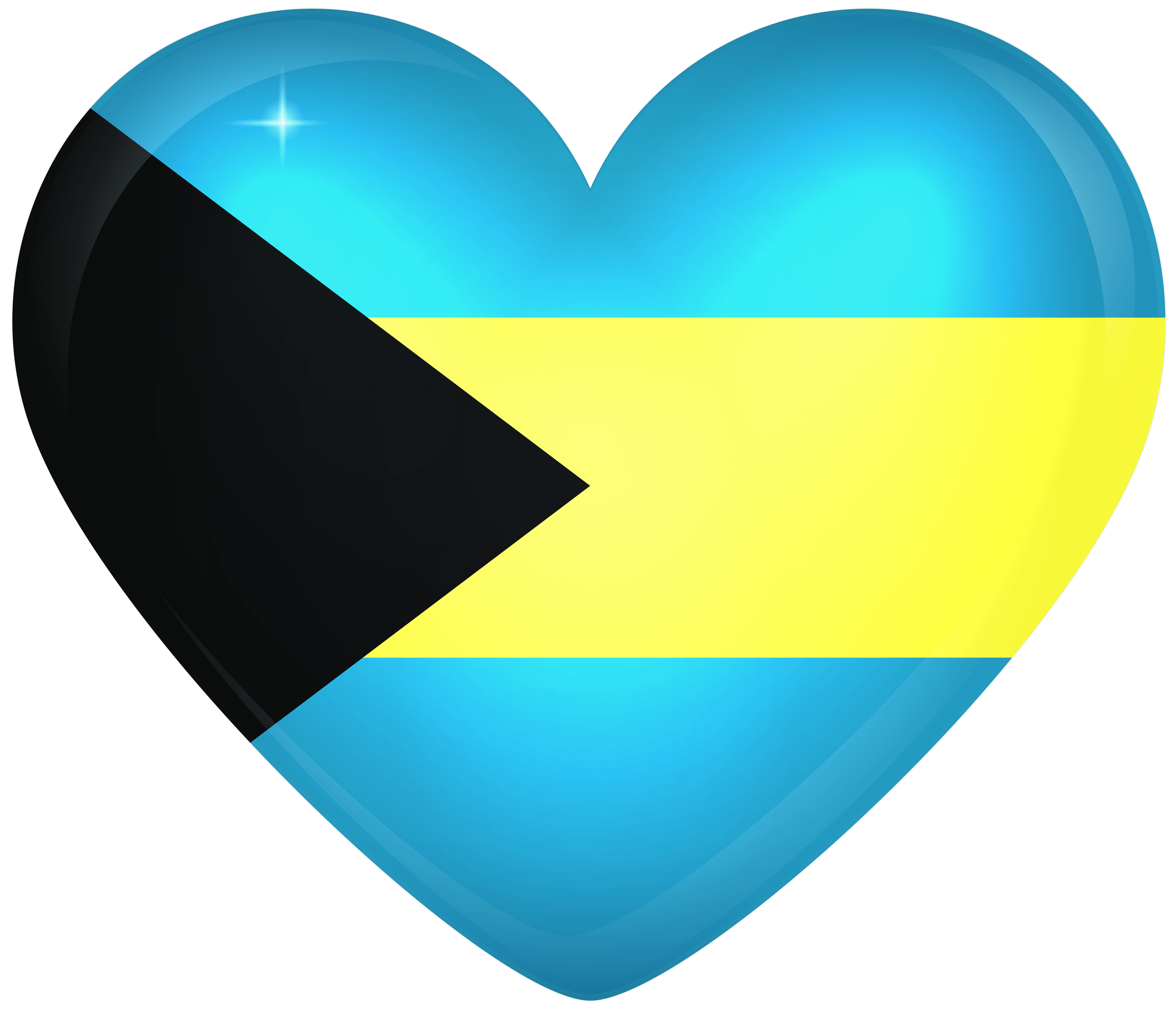 6000x5158 Bahamas Large Heart Flag​-Quality Image and Transparent PNG Free Clipart