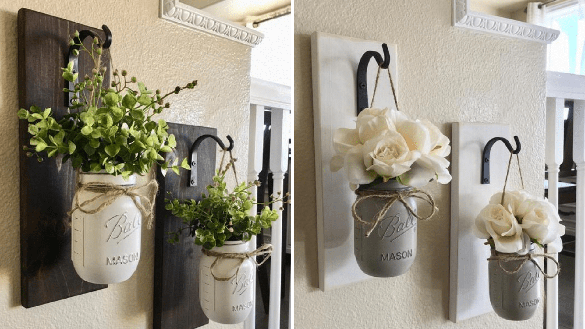 1920x1080 Wall Mason Jar Planter