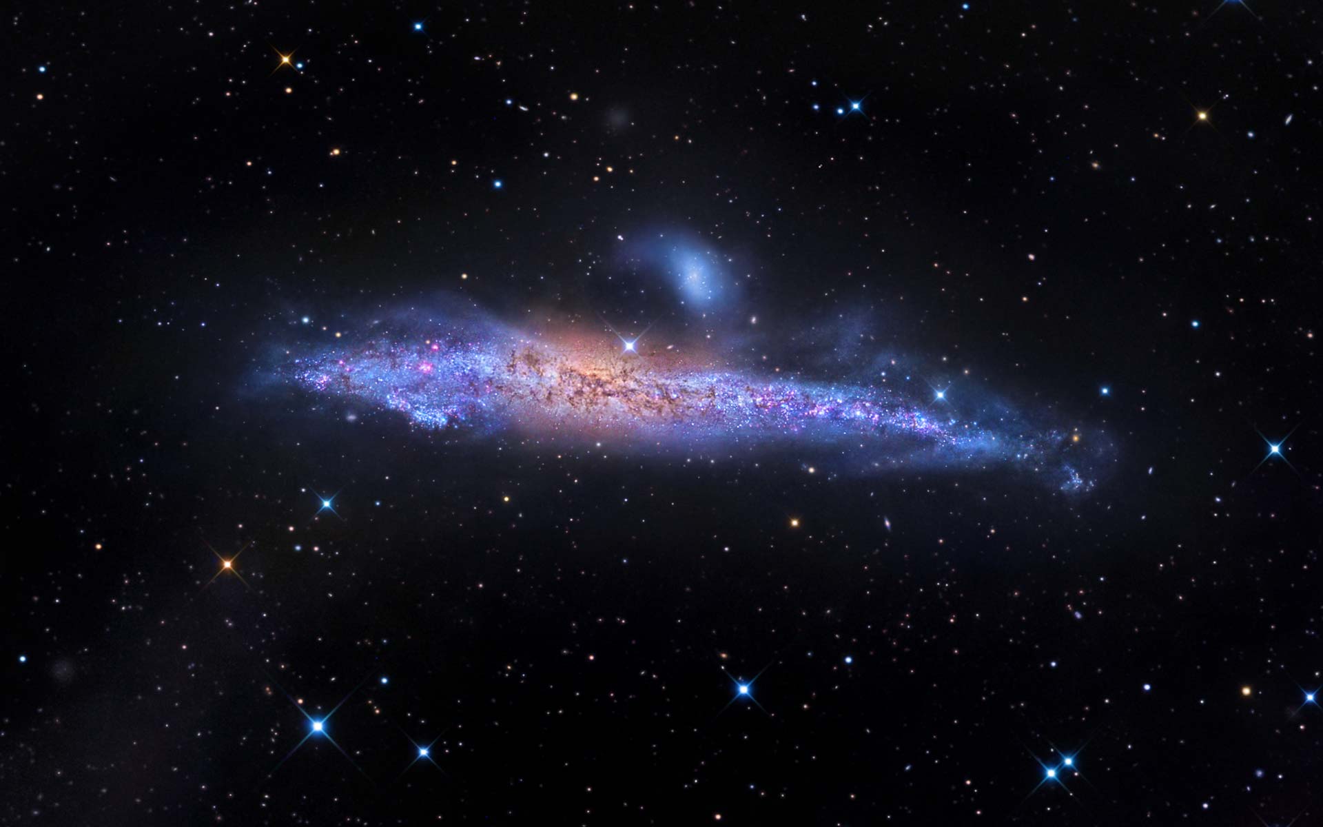 1920x1200 The Cosmic Whale and Its Galactic Neighbors Wallpaper
