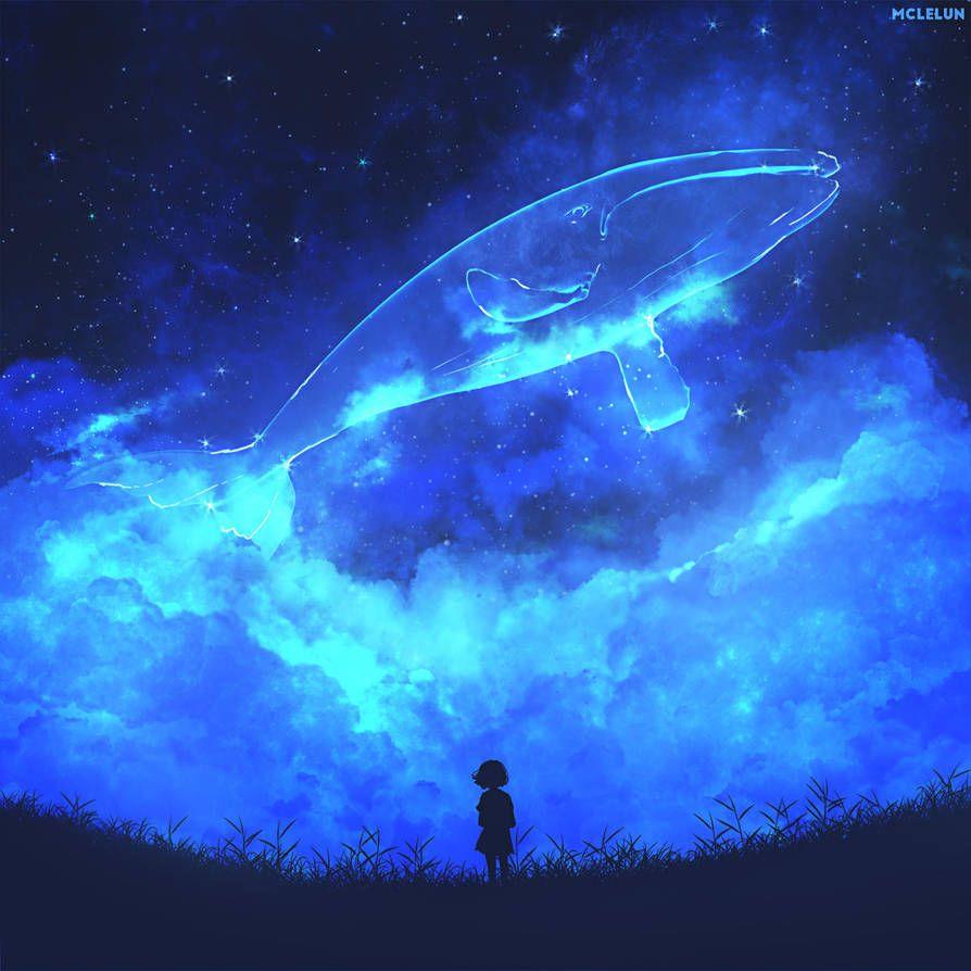894x894 Galaxy Whale by mclelun. Whale, Galaxy art, Whale art