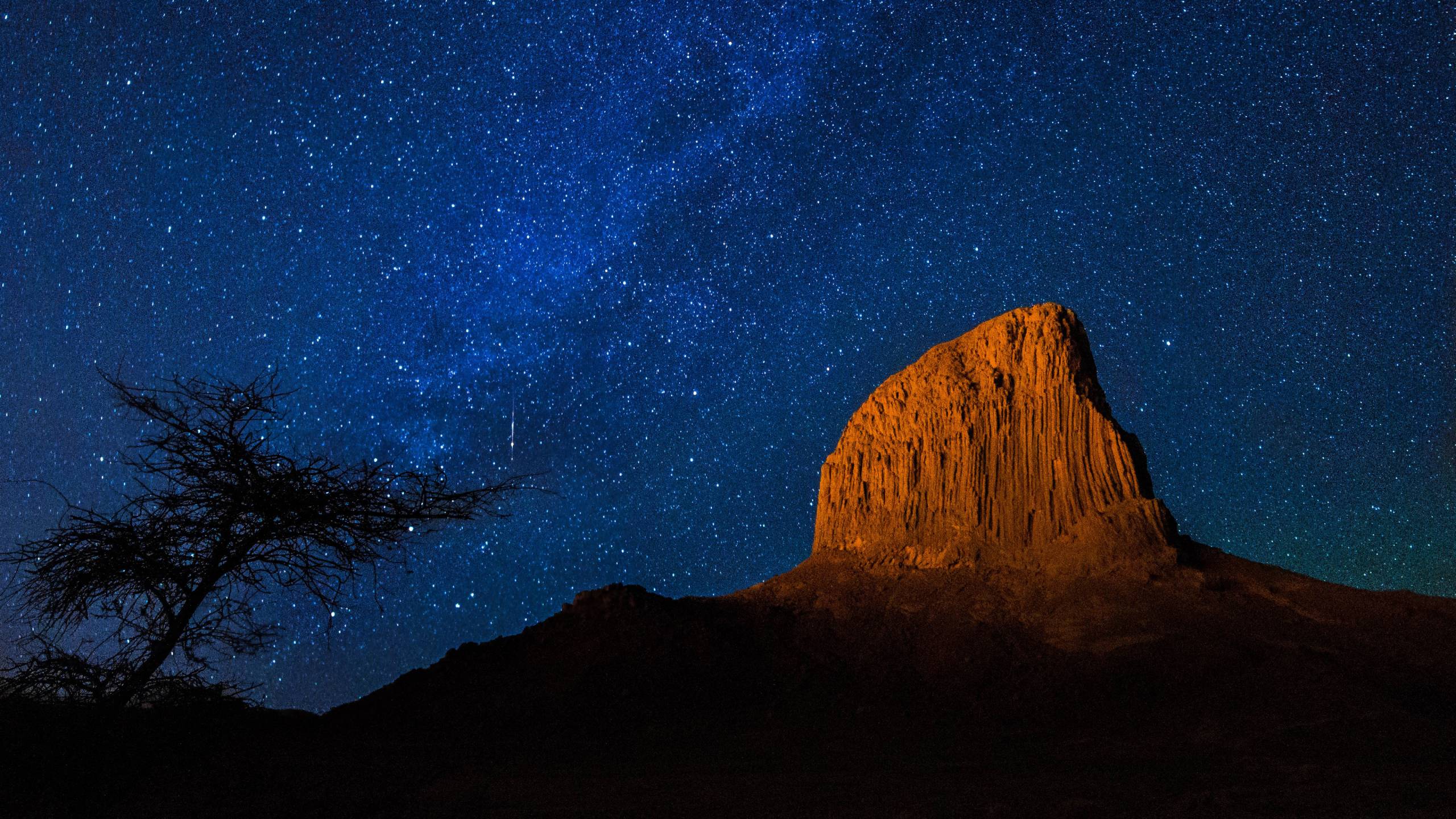 2560x1440 Africa Algeria Sahara Desert at Night 1440P Resolution Wallpaper, HD Nature 4K Wallpaper, Image, Photo and Background