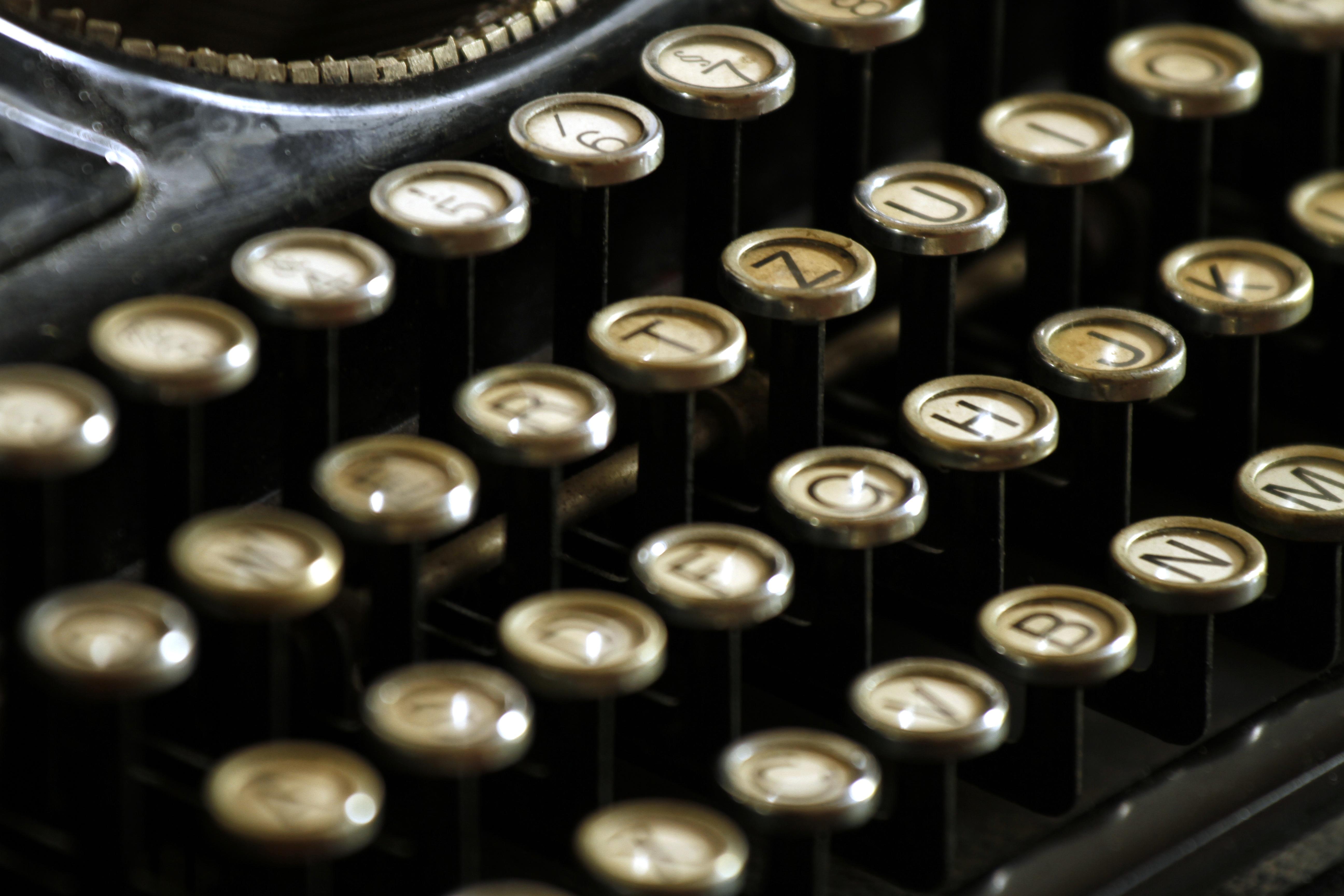 5184x3456 Free Image : writing, typing, novel, creative, keyboard, vintage, antique, retro, typewriter, letter, key, metal, machine, nostalgia, dirty, grunge, writer, black, write, close up, type, literature, mechanical, text, keys, inspiration, letters, style