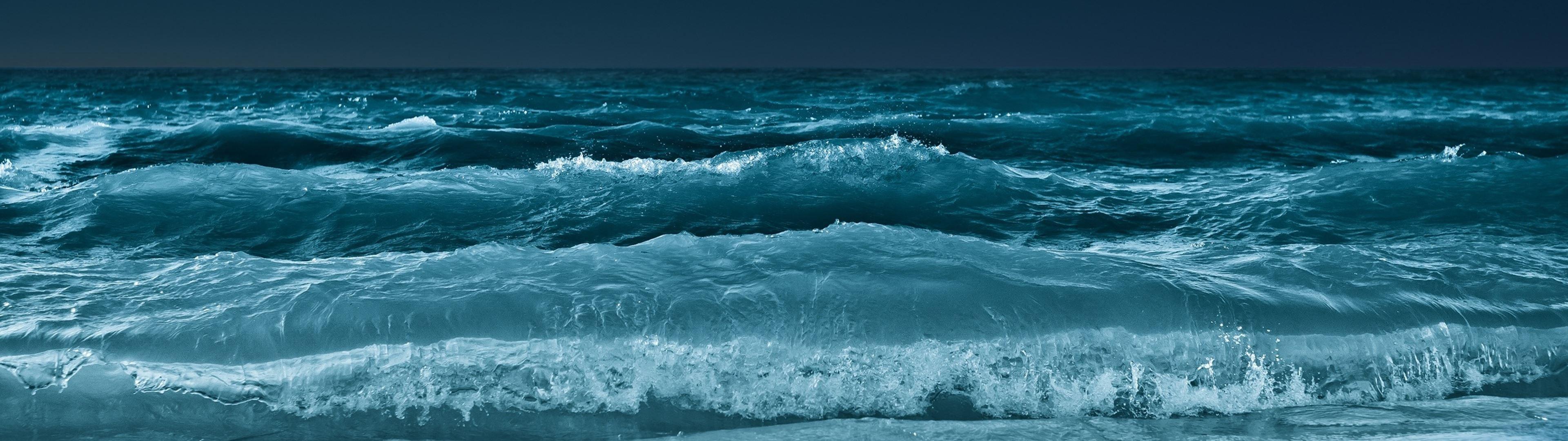 3840x1080 Multiple Display Water Waves Wallpaper:3840x1080