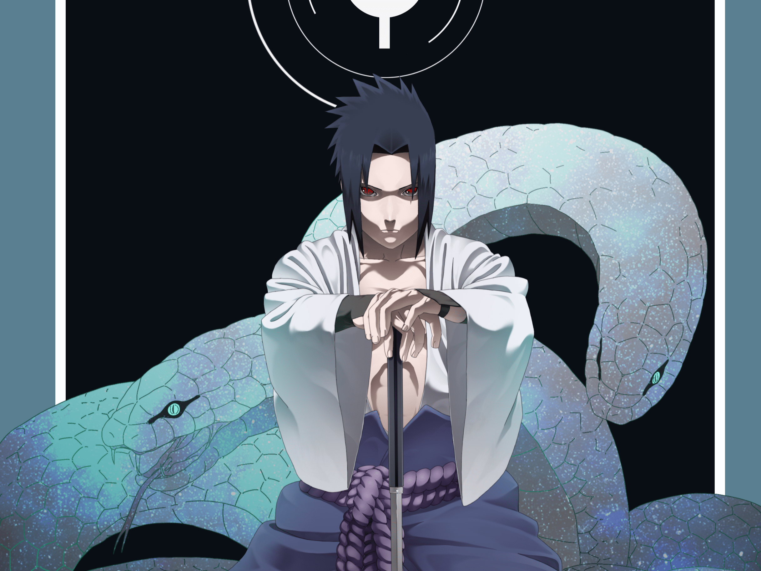 2434x1825 Anime Naruto Sasuke Uchiha Snake HD