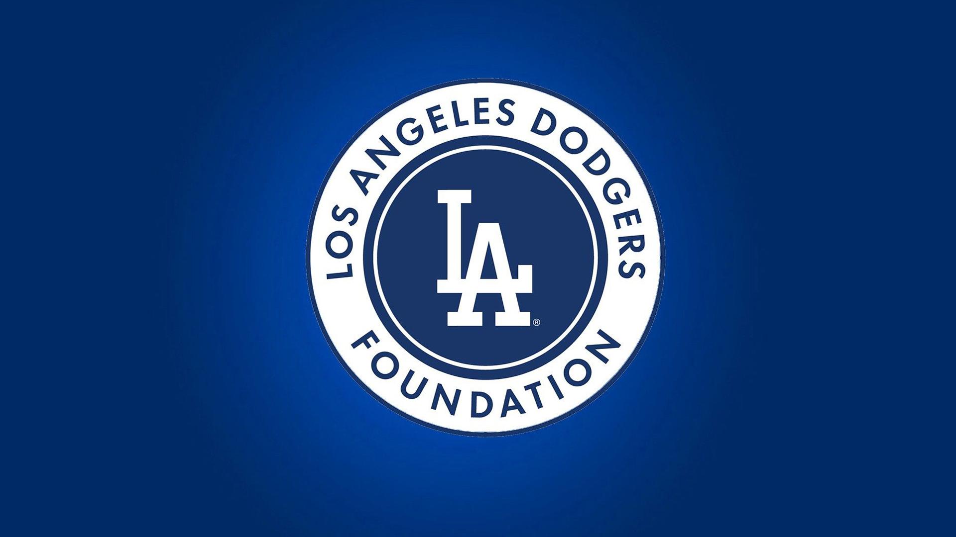 1920x1080 Logo Of Los Angeles Dodgers With Blue Background HD Dodgers Wallpaper