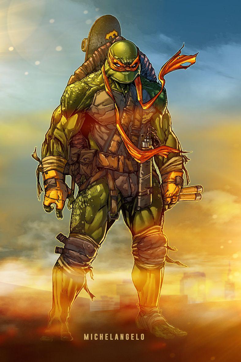 787x1181 Teenage Mutant Ninja Turtles: Michelangelo (color) by le0arts. Teenage mutant ninja turtles artwork, Teenage mutant ninja turtles art, Tmnt