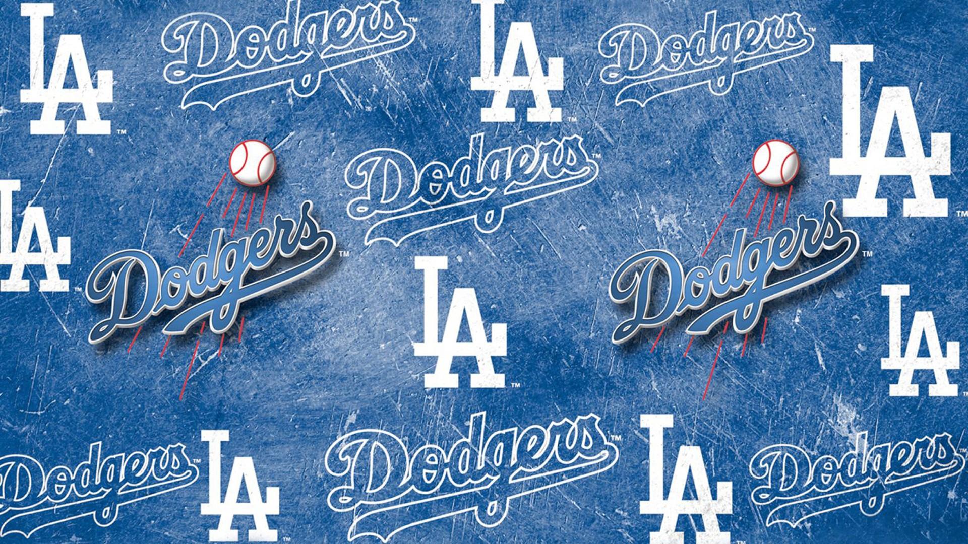 1920x1080 Words Of LA Dodgers With Blue And White Background HD Dodgers Wallpaper