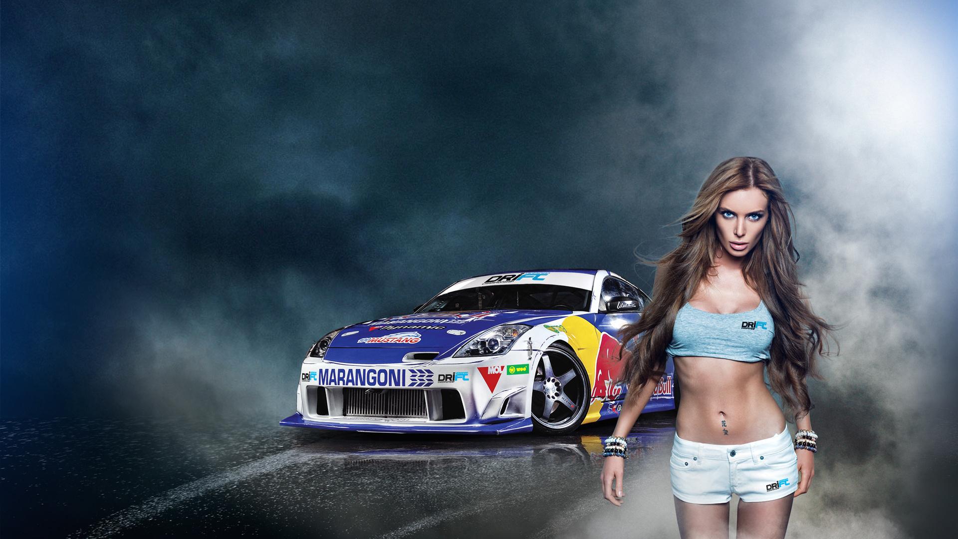 1920x1080 Girls & Cars HD Wallpaper