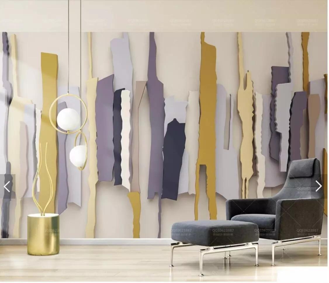 1126x970 3D 5D 8D Abstract Photo Mural Retro Vintage Wall Paper 3D Stereo Yellow Wallpaper for Living Room TV Background Paintings. Wallpaper
