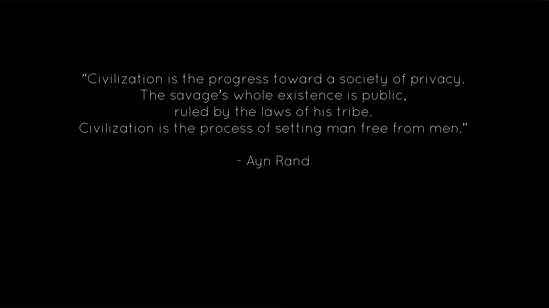 1920x1080 Text quotes ayn rand black background fresh new HD wallpaper best